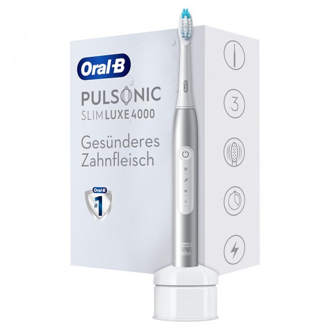 Oral-B Pulsonic Slim Luxe 4000 Adult Sonic toothbrush Platinum
