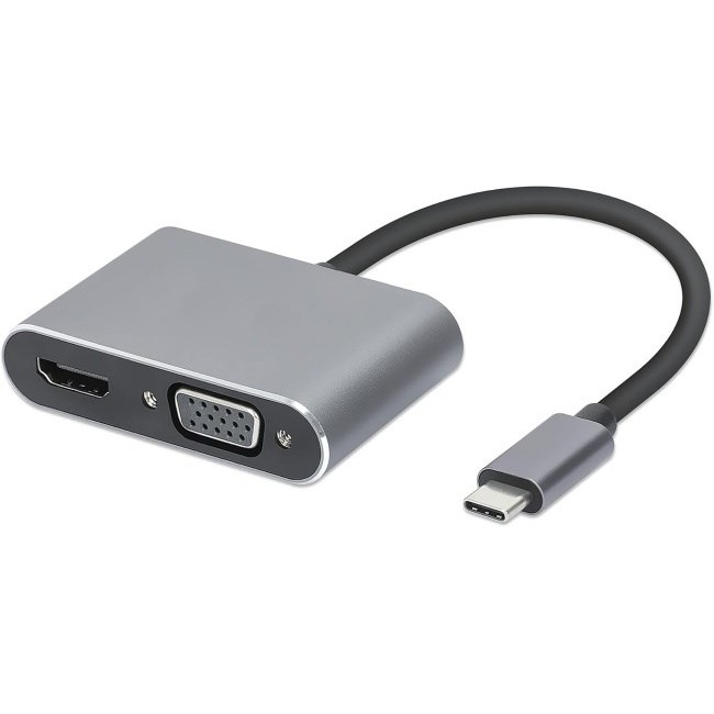 iBox IUHCHDVGA USB Type-C Hub 4-in-1 USB 3.0 + PD 100W + HDMI 4K 30Hz + VGA Full HD
