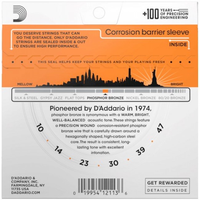 D'Addario EJ15 - acoustic guitar strings (10-47)