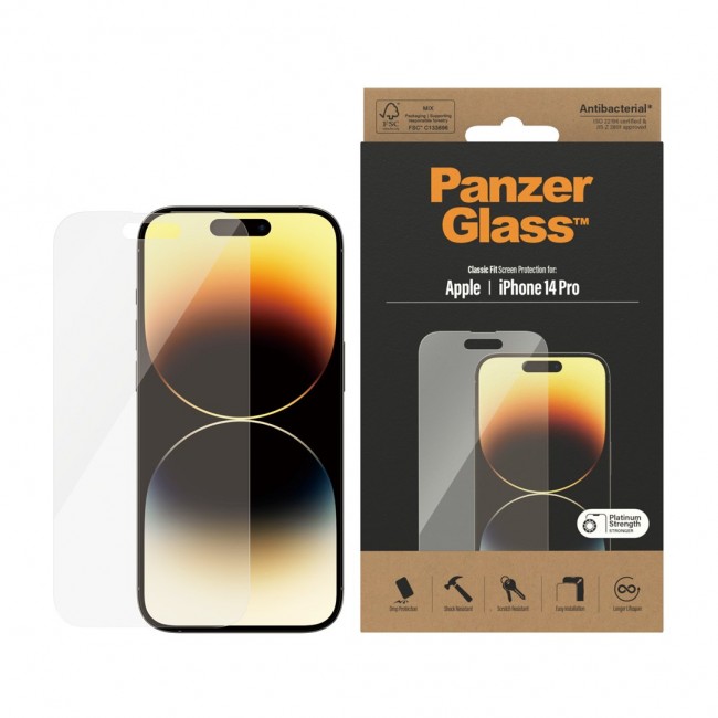 PanzerGlass Screen Protector iPhone 14 Pro | Classic Fit