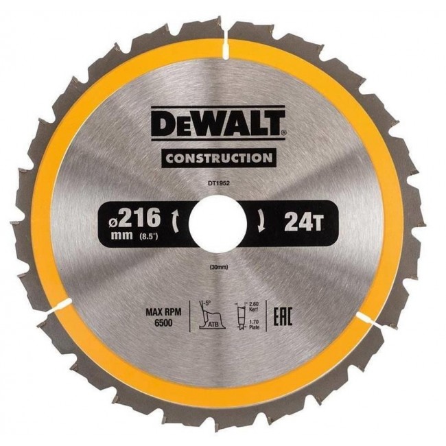DEWALT Kreissaegeblatt Stat. 216/30mm 40WZ