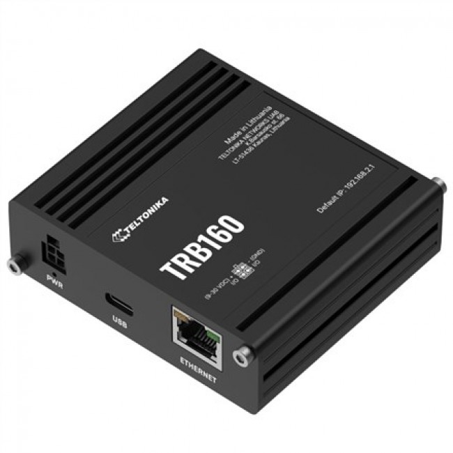 Teltonika TRB160 | LTE IoT Gateway | Cat 6, 1x RJ45 1000Mbps, IP30 Teltonika TRB160 | LTE IoT Gateway | Cat 6, 1x RJ45 1000Mbps, IP30
