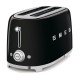 Smeg TSF02BLEU Toaster, 4 slice, black, metal body Smeg TSF02BLEU Toaster, 4 slice, black, metal body