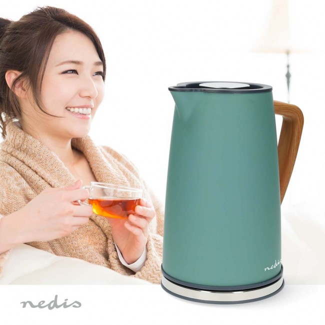 Nedis KAWK510EGN electric kettle 1.7 L 2200 W Green