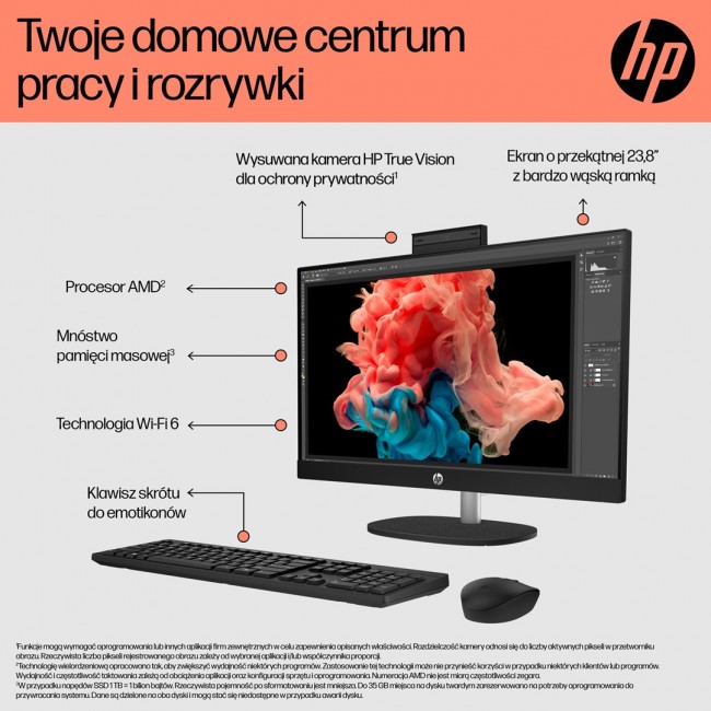 HP AIO 24-cr0184nw Ryzen 3 7320U 23.8