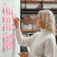 Ergo Office mobile dry erase board, vertical orientation, white, single sided, with shelf, board dimensions 1190x790mm, ER-305 Ergo Office mobile dry erase board, vertical orientation, white, single sided, with shelf, board dimensions 1190x790mm, ER-305