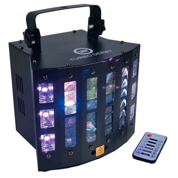 LIGHT4ME TURBO DERBY + laser + UV + strobe + remote control