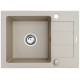 One-bowl sink with draining board Maidsinks Promo 62x44 1B 1D E070053701 One-bowl sink with draining board Maidsinks Promo 62x44 1B 1D E070053701