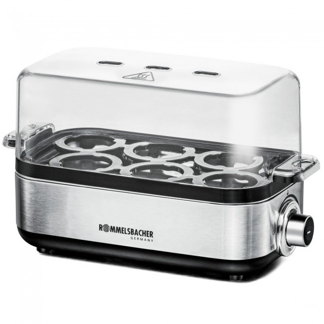 Rommelsbacher ER 600 egg cooker 6 egg(s) 400 W Stainless steel, Transparent Rommelsbacher ER 600 egg cooker 6 egg(s) 400 W Stainless steel, Transparent