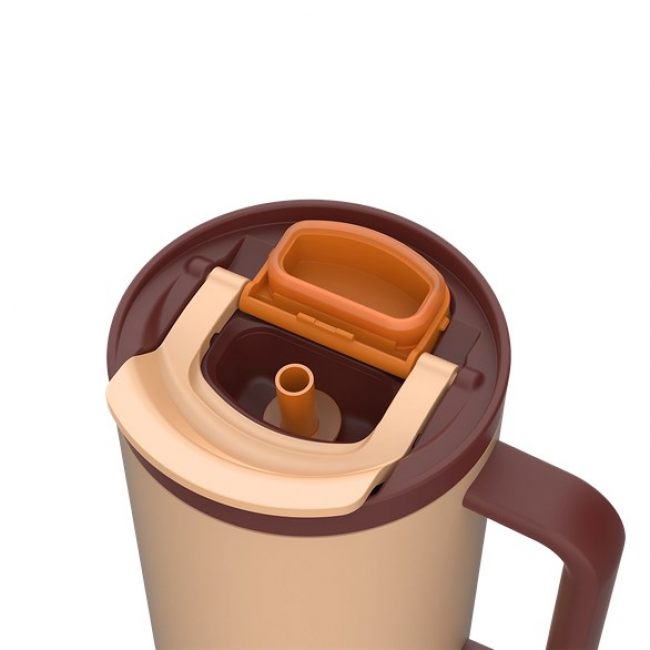 Thermal mug with telescopic straw Kambukka Rio Tumbler 950ml Almond Dream Thermal mug with telescopic straw Kambukka Rio Tumbler 950ml Almond Dream