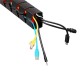 Nano RS desk cable organizer / cable grille, 1345mm, black and red, RS125 Nano RS desk cable organizer / cable grille, 1345mm, black and red, RS125