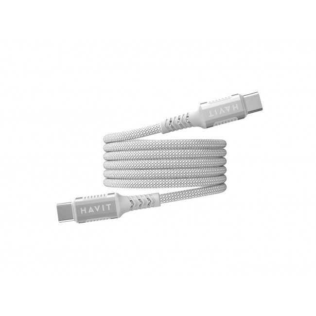 Havit CB6297 - Magnetic cable USB type C to USB type C, 1m (white) Havit CB6297 - Magnetic cable USB type C to USB type C, 1m (white)
