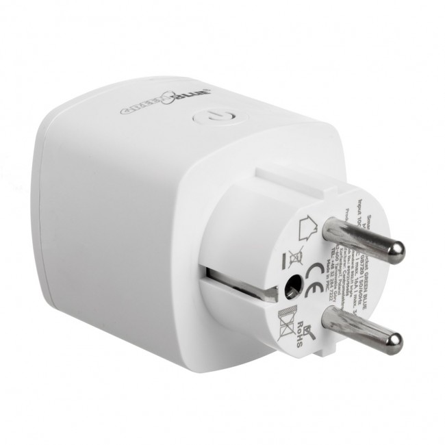 GreenBlue WiFi remote controlled socket, Android/iOS/Alexa/Google Home, energy cons. Energy, timer, max 3680W, type F, GB720 F GreenBlue WiFi remote controlled socket, Android/iOS/Alexa/Google Home, energy cons. Energy, timer, max 3680W, type F, GB720 F