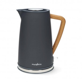 Electric kettle 1.7L, Soft-Touch, grey
