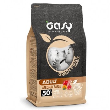 OASY Grain free Adult Medium/Large Lamb - dry dog food - 12kg