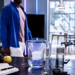 BRITA Style ESSENTIAL XL Water Filter Jug (Dark Blue) + 3 x MX Pro Pure Performance Filters