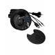 ICY BOX IB-HUB1430-CR socket-outlet Black