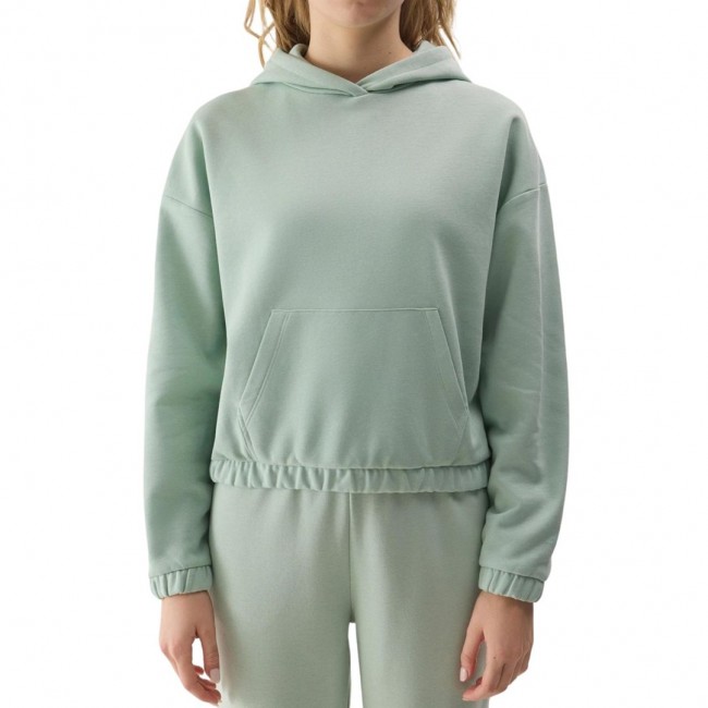 Women's sweatshirt 4F F1057 light green 4FWSS24TSWSF1057 42S M