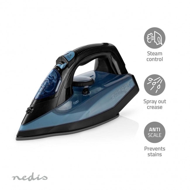 Nedis IRON2000 iron Dry iron Ceramic soleplate 2600 W Blue