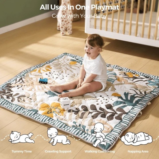 Momcozy Floor Play Mat Green Forest