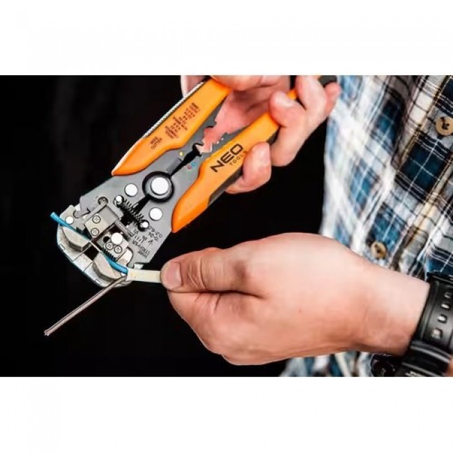 NEO TOOLS Automatic Wire Stripper, 205 mm, Front Stripping