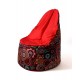 Sako bag pouffe Mandala print-red XL 120 x 80 cm