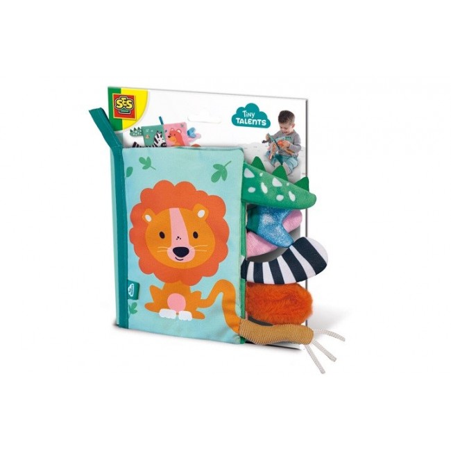 SES Creative Tiny Talents Sensory animal tails cloth book