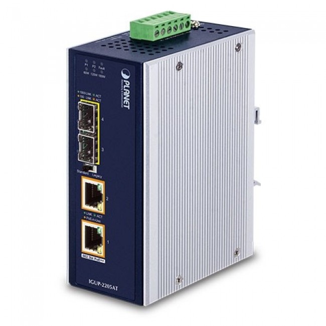 PLANET IGUP-2205AT network media converter 1000 Mbit/s Multi-mode, Single-mode Blue PLANET IGUP-2205AT network media converter 1000 Mbit/s Multi-mode, Single-mode Blue