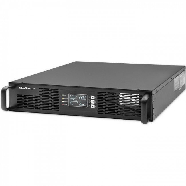 Qoltec 52285 uninterruptible power supply (UPS) Double-conversion (Online) 1 kVA 1000 W 2 AC outlet(s)