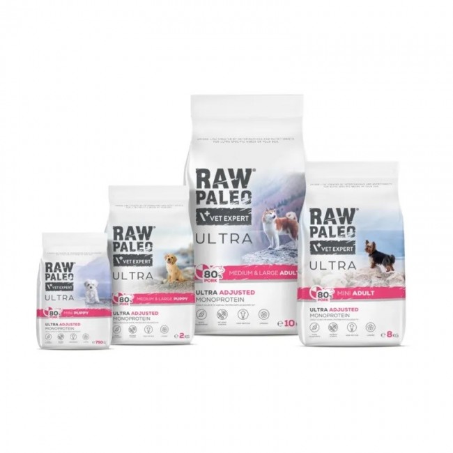 RAW PALEO Ultra Pork Mini Adult - dry dog food - 2kg