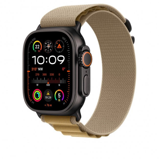 Apple 49mm Tan Alpine Loop - Small - Black Titanium Finish