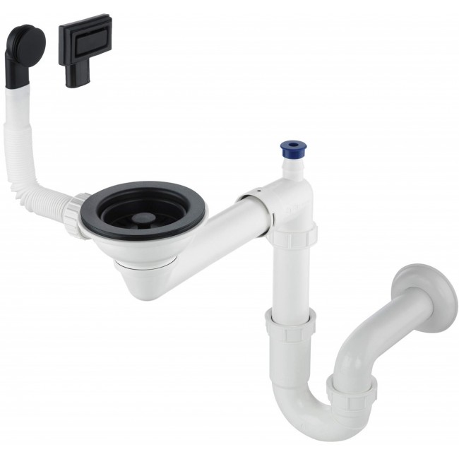 Siphon for 1-bowl granite sink - Space-Saver