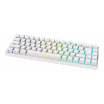 Deltaco Gaming GAM-100-W-DE keyboard USB + RF Wireless + Bluetooth QWERTZ German White