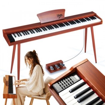 V-TONE BL-130 pianino cyfrowe czterono ne brązowe