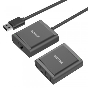 UNITEK Y-2516 interface hub USB 2.0 480 Mbit/s Black
