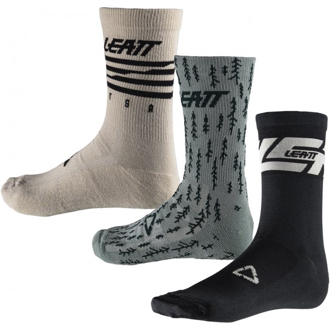 Skarpety rowerowe LEATT Socks MTB (3 pary) S/M