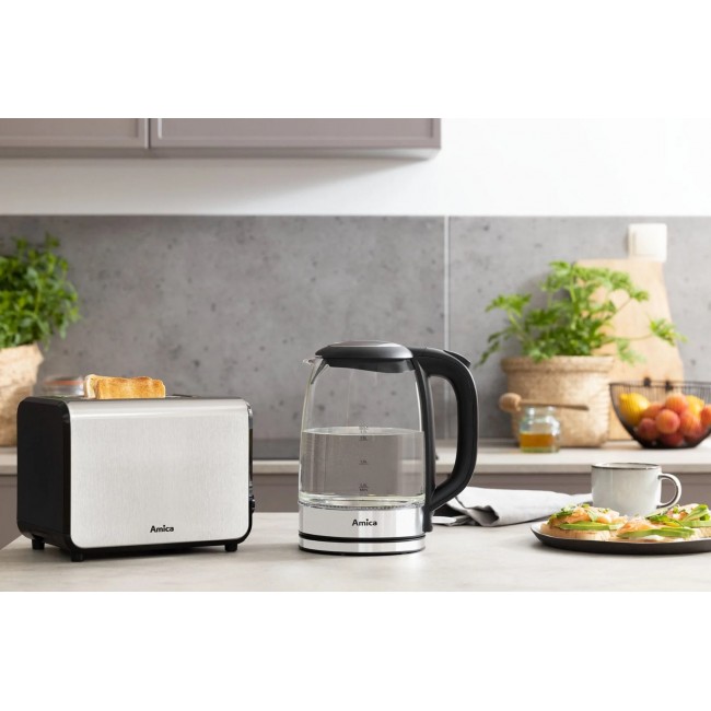 Amica KD 2050G Inox electric kettle 1.7 l 2200 W Transparent Amica KD 2050G Inox electric kettle 1.7 l 2200 W Transparent