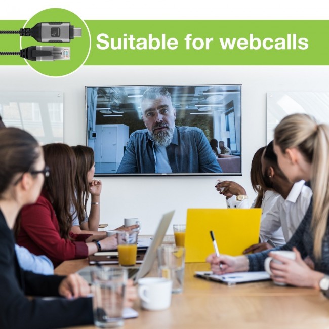 Techly ICOC U3C-RJ45-010 networking cable Silver, Black 1 m Cat6 F/UTP (FTP)