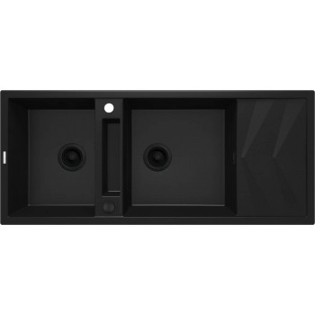 2-bowl magnetic granite sink with drainer