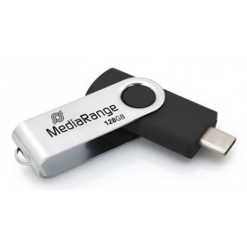 MediaRange MR1954 USB flash drive 128 GB USB Type-C 3.2 Gen 1 (3.1 Gen 1) Black, Silver