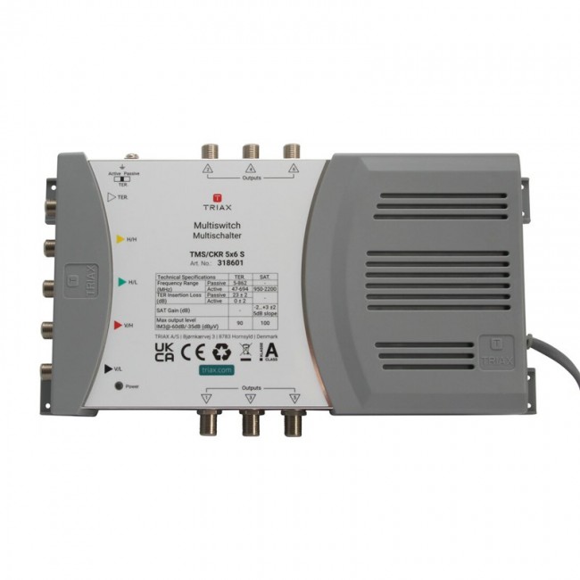 Triax 318601 satellite multiswitch 5 inputs 6 outputs