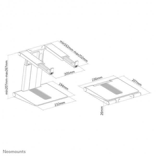 Neomounts NSLS200 Laptop stand 10-17