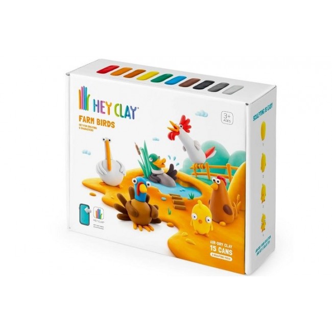 Hey Clay Farm Birds Set 15-Pack 15 Cans 15020CEE15 Hey Clay Farm Birds Set 15-Pack 15 Cans 15020CEE15