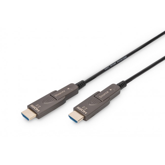 Digitus 4K - HDMI AOC Hybrid Fiber Optic Cable with 10m removable plug