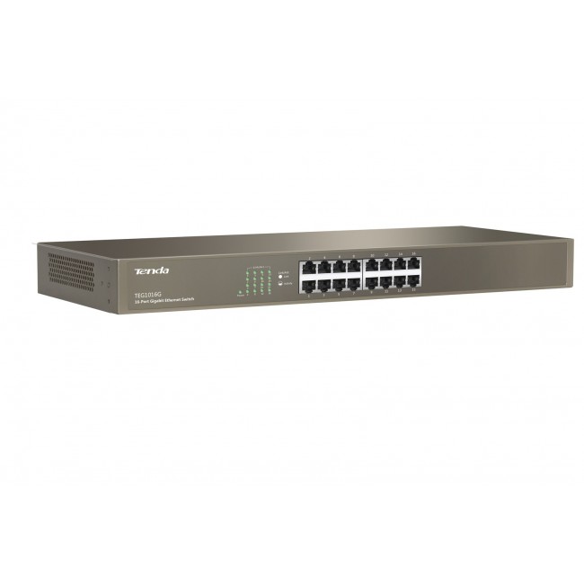 Tenda TEG1016G network switch Unmanaged Gigabit Ethernet (10/100/1000) 1U Blue Tenda TEG1016G network switch Unmanaged Gigabit Ethernet (10/100/1000) 1U Blue