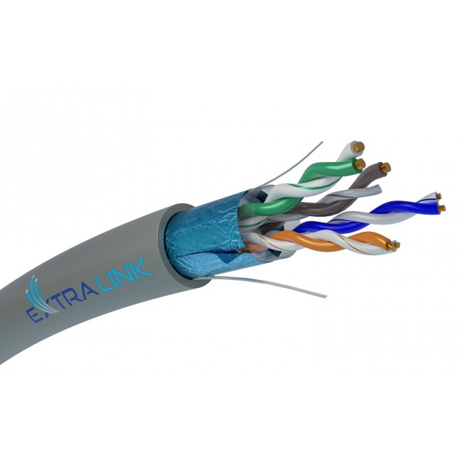 Extralink CAT5E FTP (F/UTP) Internal | Twisted-pair network cable | 305M Extralink CAT5E FTP (F/UTP) Internal | Twisted-pair network cable | 305M