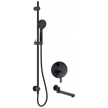 Concealed shower set with bath spout