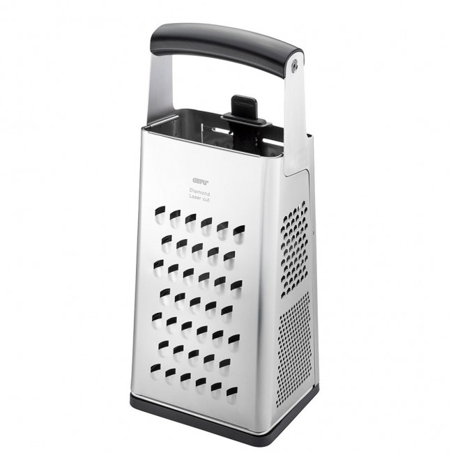 GEFU 10761 manual grater/spiralizer Box grater Black, Silver