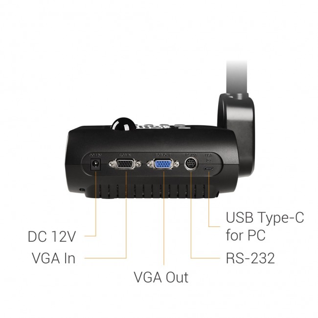 AVer F50+ document camera Black 25.4 / 3.2 mm (1 / 3.2
