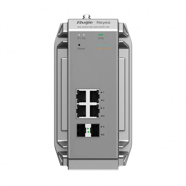Ruijie Networks RG-NIS3100-4GT2SFP-HP network switch Managed L2 Gigabit Ethernet (10/100/1000) Power over Ethernet (PoE) Grey